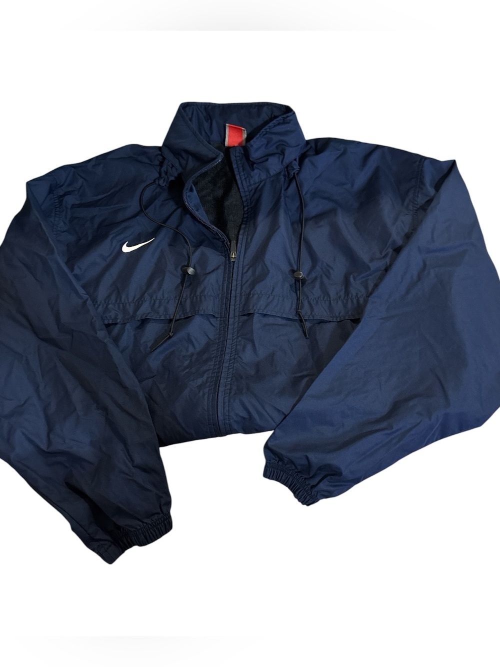 Nike Navy Full-Zip Windbreaker Jacket with Swoosh